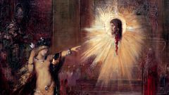 Fragmento de La aparicin (Salom y la cabeza de Juan Bautista) por Gustave Moreau.