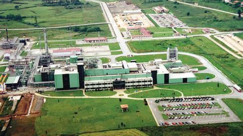 La planta de DuPont en Asturias