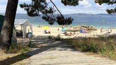 Imagen de la playa de As Pipas, en O Grove