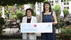 Ana Pont�n present� a Goretti Sanmart�n como candidata a la reelecci�n en la terraza de la cafeter�a Costa Vella.