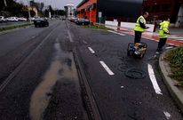 La presencia de los operarios del Puerto sorprendi� ayer a los conductores.