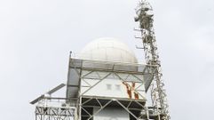 Vista del exterior del radar, esta semana. Est� situado a unos 530 metros de altura.