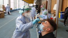 Cribado con test de ant�genos a 3.300 estudiantes del campus de Pontevedra en la Facultade de Ciencias da Educaci�n e do Deporte