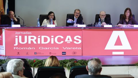 El expresidente del Consejo General del Poder Judicial, Rafael Mozo, moderó ayer la segunda mesa redonda