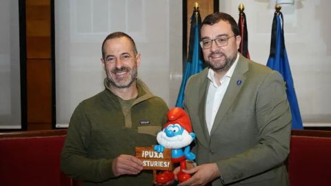 El alcalde de Siero, ngel Garca, y el presidente del Principado, Adrin Barbn