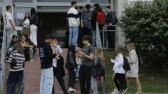 Imagen de archivo de estudiantes en el campus de Elvia, en A Corua