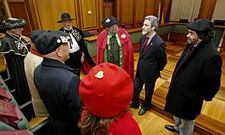 Os representantes das confrar�as foron recibidos na casa consistorial.