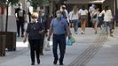 Primer d�a de uso obligatorio de mascarillas en Barbanza