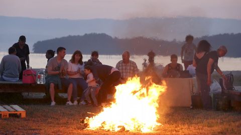 San Juan en la playa Compostela en Vilagarc�a