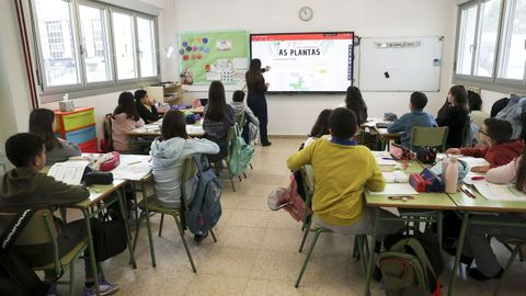 Una clase de un colegio de infantil y primaria de la comunidad, en una imagen de archivo. 