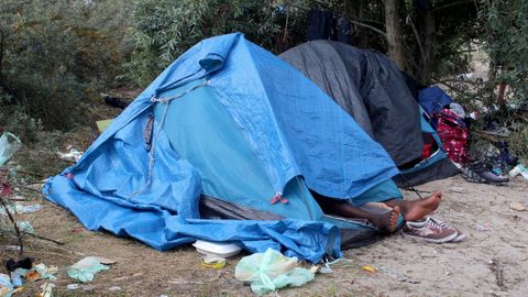 Campamento de inmigrantes en Calais, Francia
