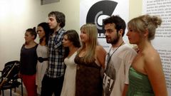 Artistas del Colectivo Galbana que exponen en las antiguas Carboeiras de Sargadelos