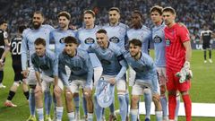 Formaci�n inicial del Celta frente al PAOK en el partido de vuelta del play-off de Europa League en Bala�dos.