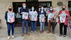 Margarida Pizcueta, Vicente Solarat, Claudia N��ez, D�bora �lvarez, Aurelio Blanco Trincado e Raquel Bautista na presentaci�n do premio literario