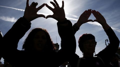 Acto celebrado esta ma�ana en Pamplona con motivo del D�a Internacional de la Mujer. 