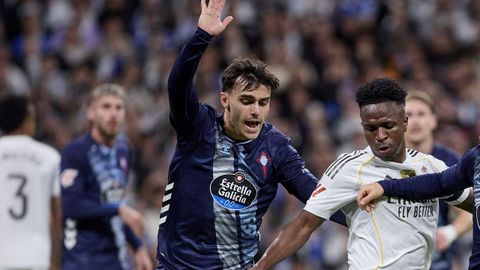 Miguel Romn, durante el duelo entre Celta y Real Madrid de este domingo.