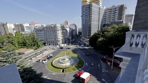 Vistas desde los mdulos prefabricados aadidos al nmero 19 de la calle Concepcin Arenal, en Cuatro Caminos. 