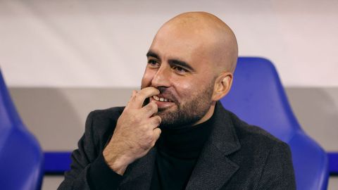 Caudio Girldez, instantes antes del inicio del duelo entre Celta y Dinamo de Zagreb en el Maksimir.