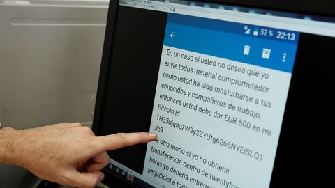 El mensaje que reciben las v�ctimas del �ltimo caso de sextorsi�n puede presentar esta forma