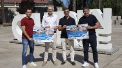 Quique �lvarez, Carlos Bericat, Santi Escudero y Anibal Pereira, en la presentaci�n del certamen auton�mico que terminar� hoy