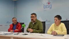 Los diputados del BNG, en la rueda de prensa de este viernes.