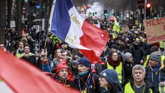 Los chalecos amarillos participaron en la manifestaci�n del s�bado en Paris