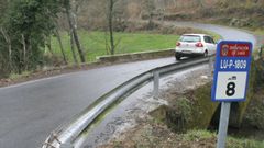 Un tramo de la carretera LU-P-1809 a su paso por el municipio de Chantada, donde ocurri� el accidente