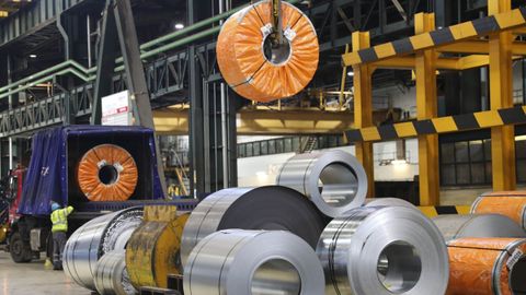 Vista de la nueva línea de galvanizado de ArcelorMittal en Avilés (Asturias)