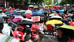 Protesta del pueblo de Hong Kong contra el Proyecto de Ley de Extradici�n en Taip�i