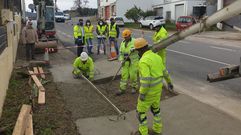 Las obras afectan a los tramos m�s urbanos de la OU-636 en Larouco