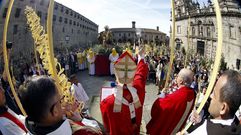 Procesi�n de la borriquita y bendici�n de ramos en Santiago