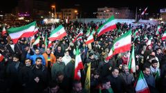 Manifestaci�n en Ir�n tras conocer el anuncio de alto el fuego