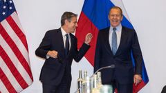 Primera reuni�n de los ministros de Exteriores estadounidense y ruso, Antony Blinken y Sergu�i Lavrov