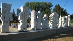 En Sarria se instal� un anfiteatro con obras de Jos� D�az Fuentes