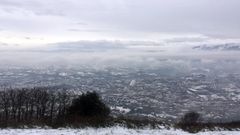 Oviedo bajo la nieve, vista desde Monte Naranco
