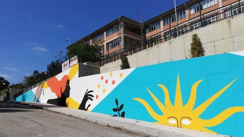 Parees 2020. Obra mural de la artista zaragozana Harsa Pati (Arantxa Recio) junto al colegio Germ�n F. Ramos de Pando