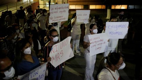 Protestas de los sanitarios en M�xico