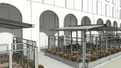 Recreaci�n de una de las propuestas del aspecto que deber�n tener las terrazas de Mar�a Pita con la nueva ordenanza