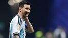 La reacci�n de Messi despu�s de fallar el penalti ante Egipto.