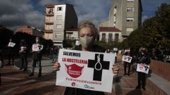 Las fotos de la protesta de los hosteleros en Monforte