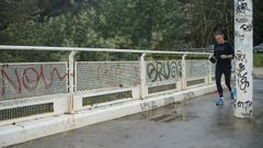 As� luce hoy en d�a la pasarela peatonal de Outariz.