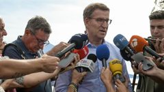 Feijoo durante su visita a Canarias.