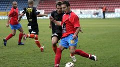 Ferreiro, el d�a que marc� su primer gol en O Couto,  en diciembre del 2007
