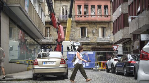Los trabajos de demolicin del edificio calcinado en la calle Riestra se prolongaron durante dos semanas