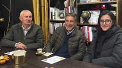 Delf�n Caseiro, Ant�n Jard�n e Alba Barreira, na presentaci�n.