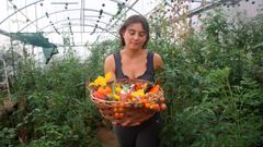 Bego�a Sara Pena en O Casal, en el municipio de Bergondo.