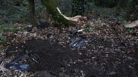 En el lugar del siniestro esta ma�ana todav�a se pod�an ver las huellas del accidente