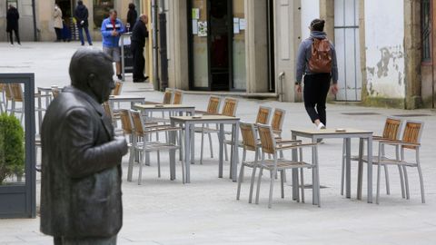 Terraza vaca en Campo Castelo, Lugo
