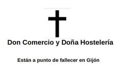 Imagen de la esquela que se est� colgando en algunos comercios de La Calzada