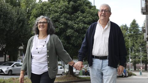 Pablo, paciente de alzhéimer, y su mujer, Pilar.